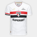 Camisa São Paulo 25/26 Home New Balance Masculina versão Jogador - Branco+Vermelho