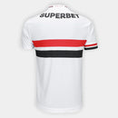 Camisa São Paulo 25/26 Home New Balance Masculina versão Jogador - Branco+Vermelho