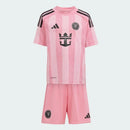 Uniforme Infantil Inter Miami I 25/26 Messi Adidas - Rosa + Preto