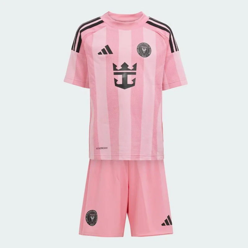 Uniforme Infantil Inter Miami I 25/26 Messi Adidas - Rosa + Preto