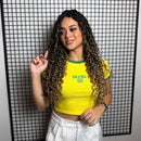 Cropped do Brasil amarela (manga)