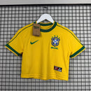 Cropped Brasil lisa amarela