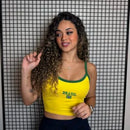 Cropped do Brasil amarela (alça)
